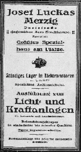 Ein Schild aus dem Jahre 1926