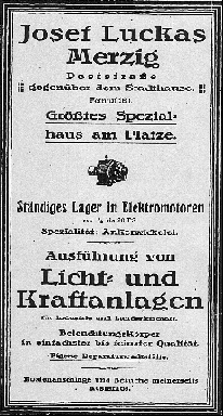 Eine Anzeige des Unternehmens aus 1926
